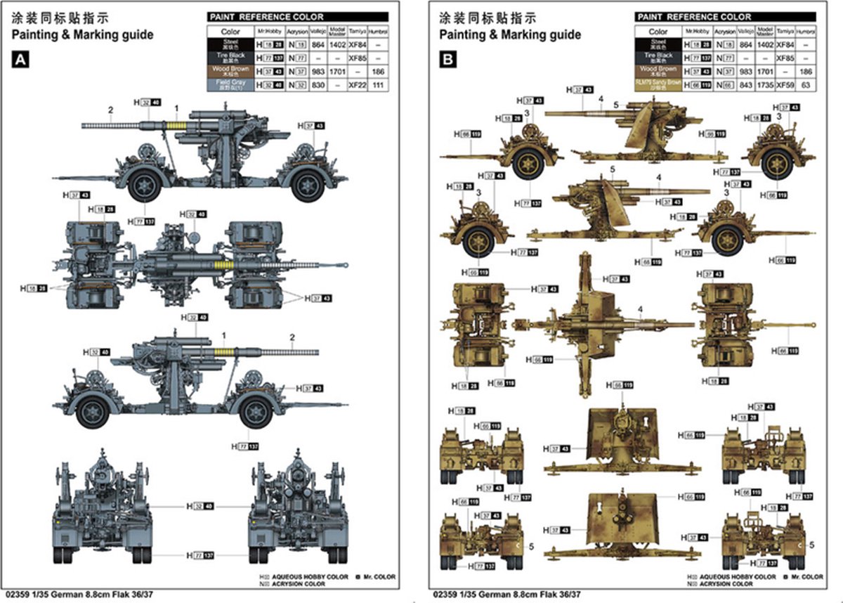 Trumpeter | 02359 | German 8.8cm Flak 36/37 | 1:35